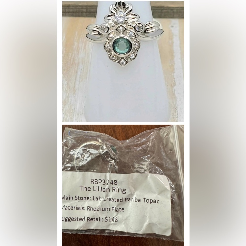The Lillian Ring Pariba Topaz Ring size 7